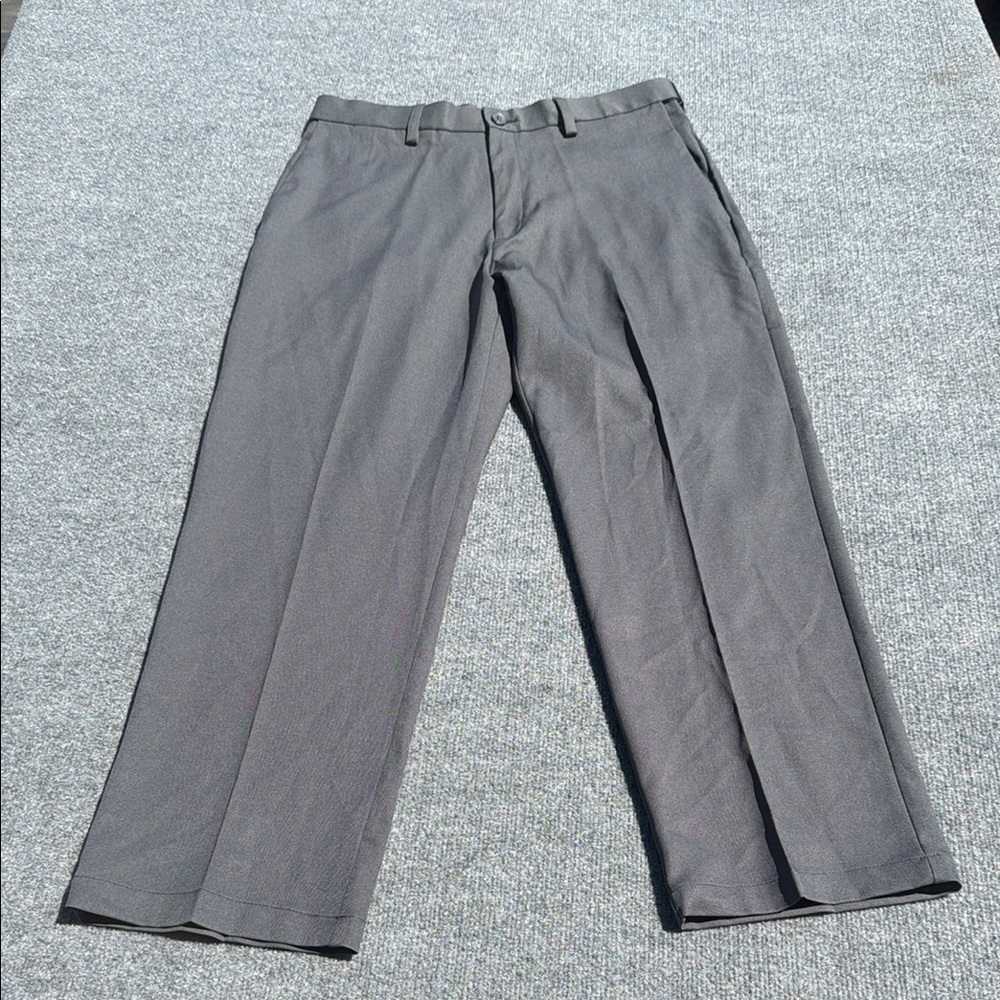 Haggar Men’s Cool 18 Pro Classic Fit 34x29 Dark  Grey Dress Pants NWT